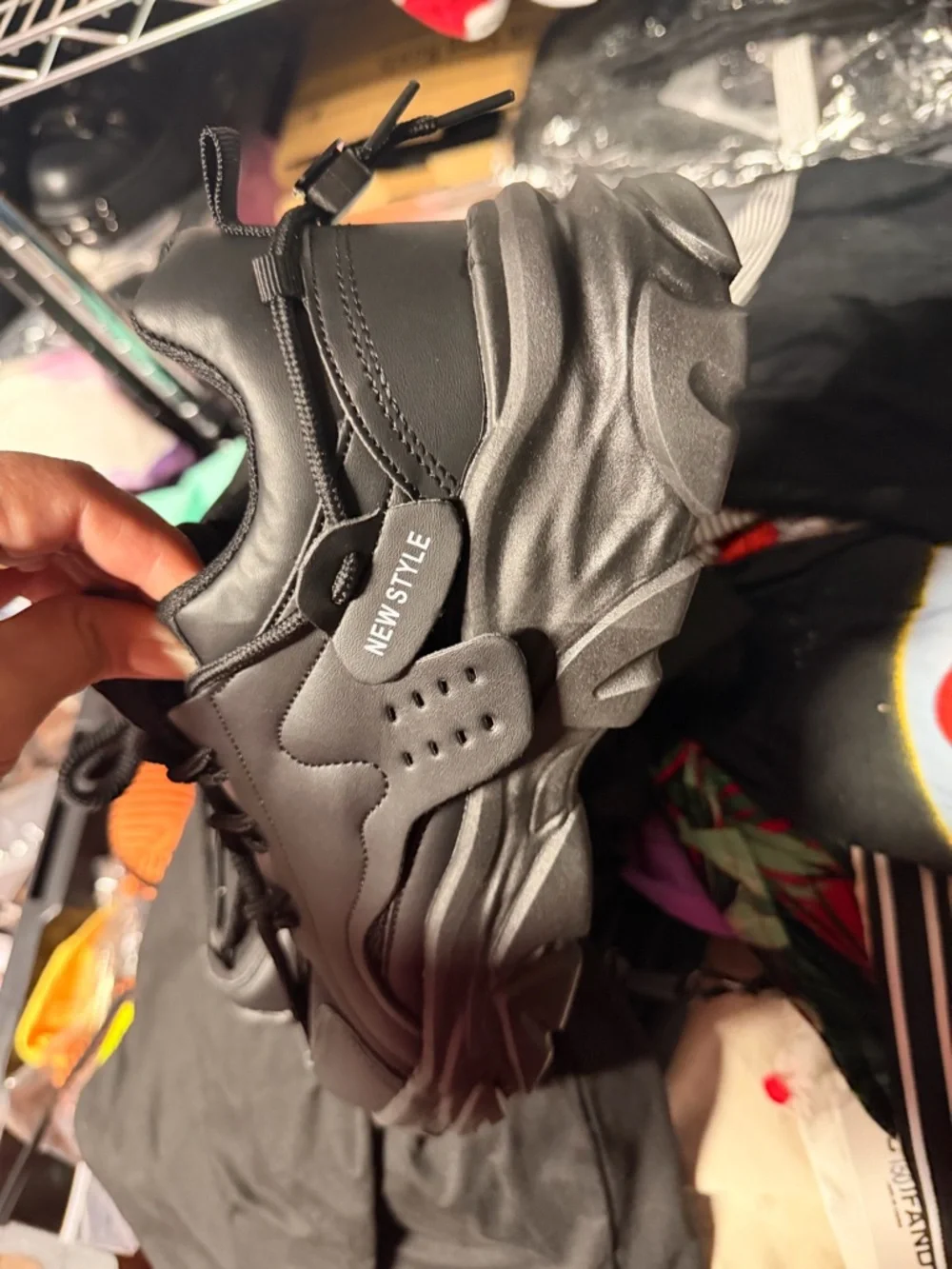 Men's Black Fashion Athletic Sneakers